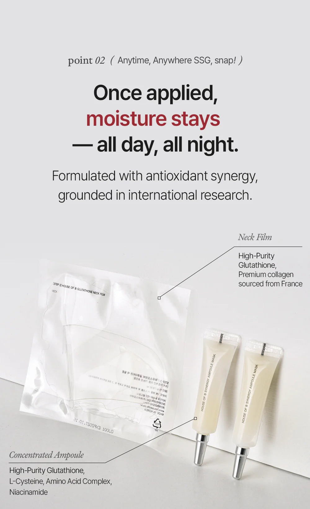 House of B Glutathione Neck Film (5 pezzi)