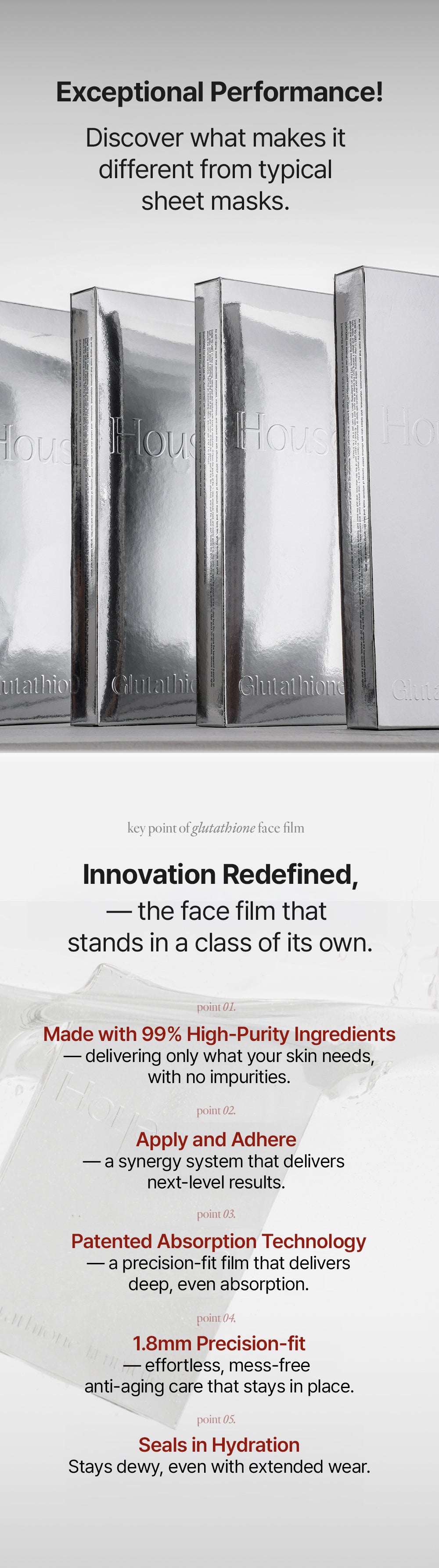 House of B Glutathione Face Film (3 pezzi)
