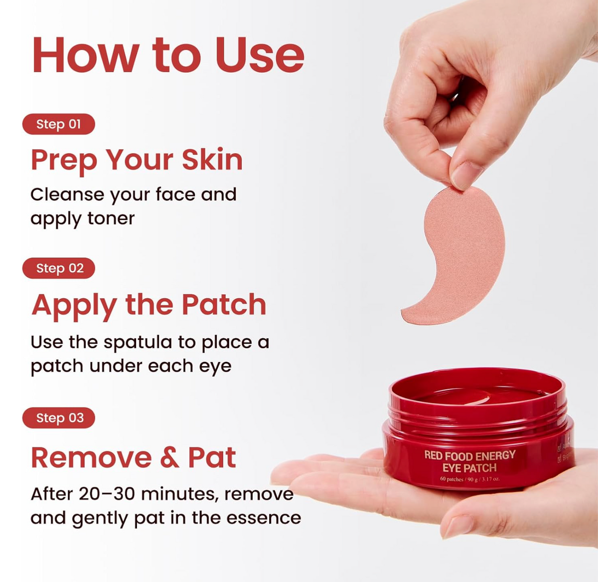 YADAH RED FOOD ENERGY EYE PATCH