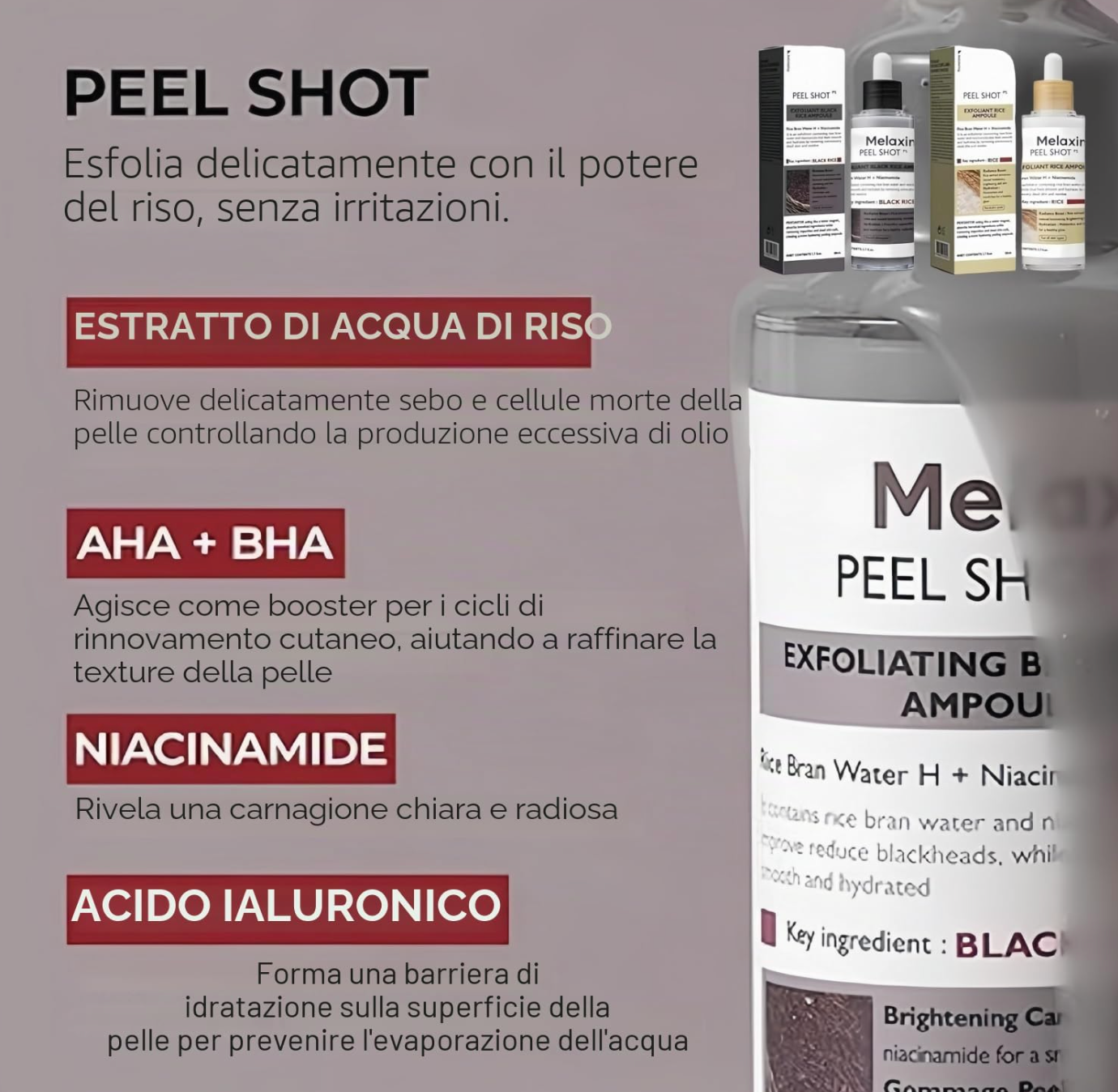 DR.MELAXIN PEEL SHOT EXFOLIATING WHITE RICE AMPOULE