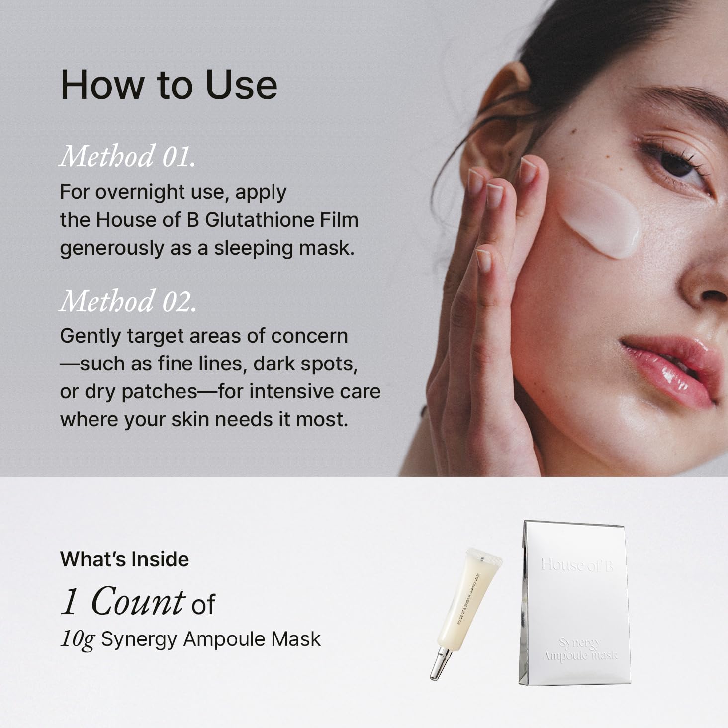 House of B Glutathione Synergy Ampoule Mask