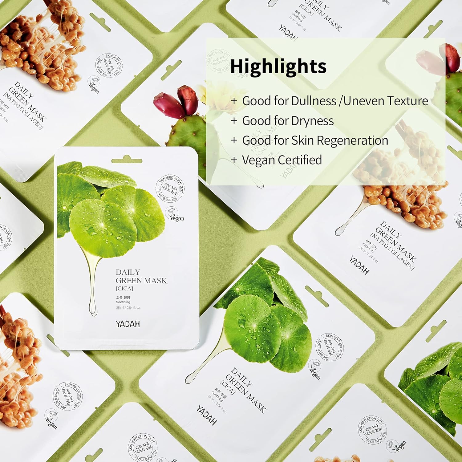 YADAH DAILY GREEN MASK-CICA 1EA
