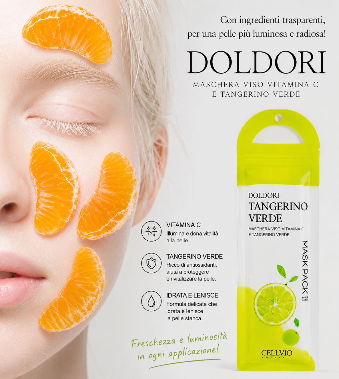 CELLVIO DOLDORI GREEN TANGERINE MASK (5ea)
