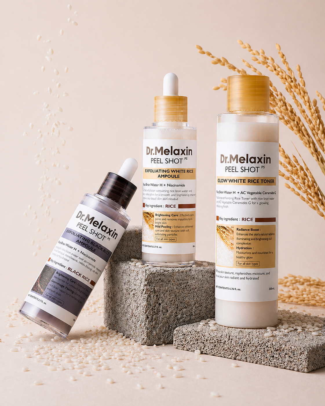 DR.MELAXIN PEEL SHOT EXFOLIATING WHITE RICE AMPOULE