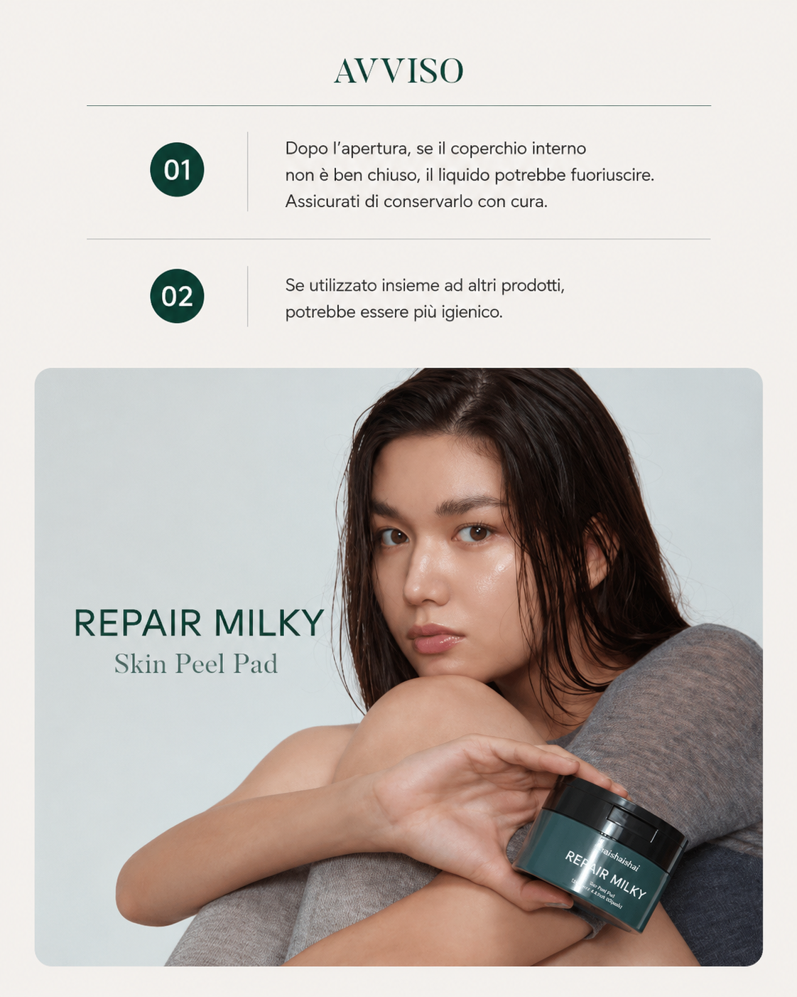 shaishaishai REPAIR MILKY Skin Peel Pad 60pads