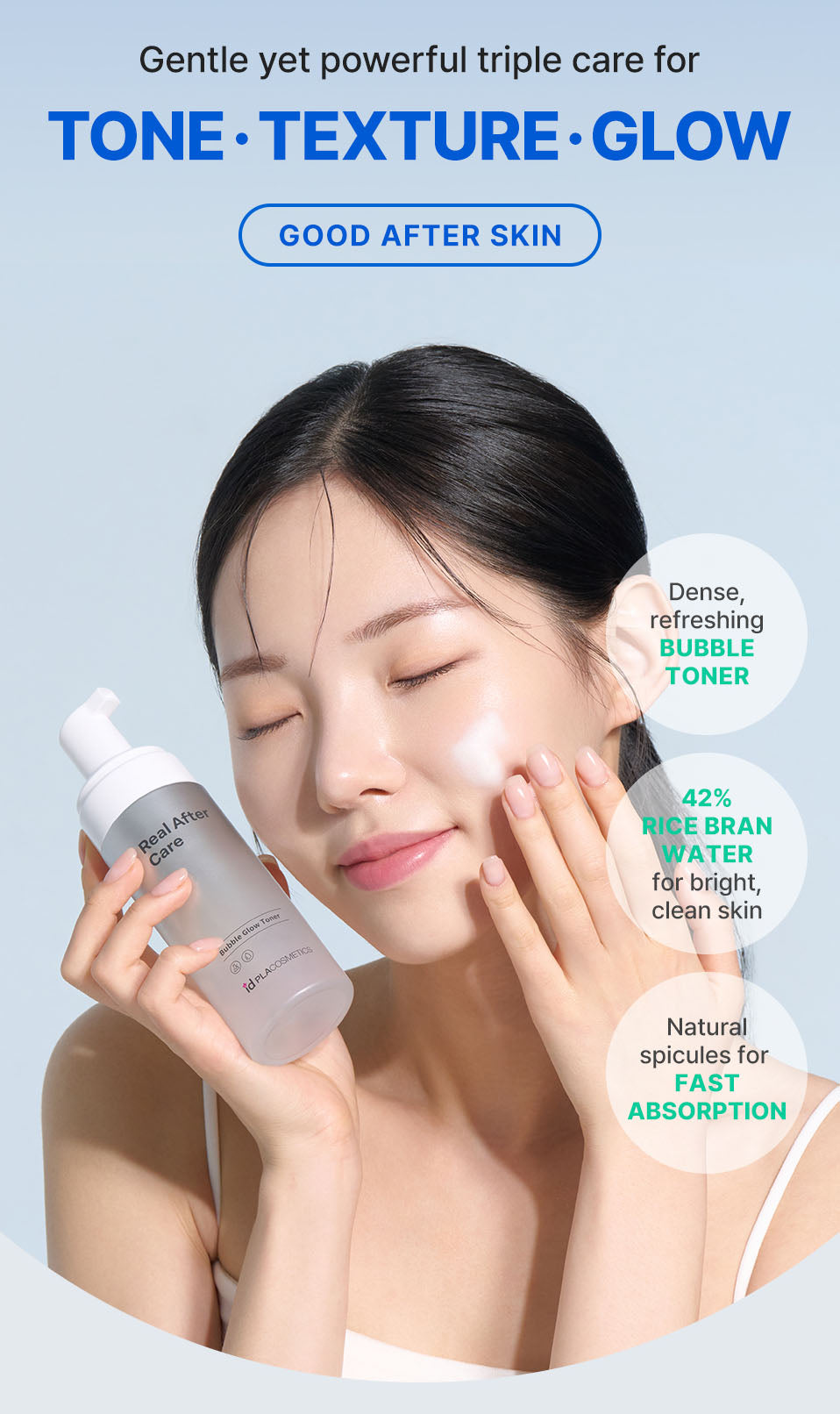 idPLACOSMETICS REAL AFTERCARE BUBBLE GLOW TONER